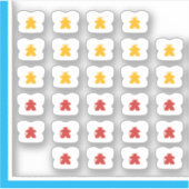 T-Shirt-Sticker - Brettspielegel Aufkleber (Vorderseite)