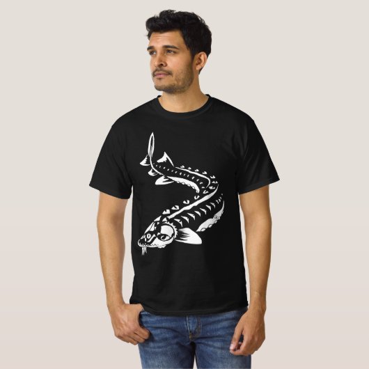 T - SHIRT - STURGEON FISH - LAKE STURGEON GERICHTS (Vorne ganz)