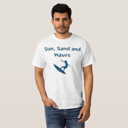 T - Shirt Sun, Sand und Waves (Vorne ganz)