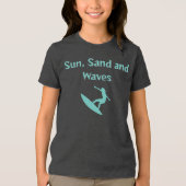 T - Shirt Sun, Sand und Waves (Vorderseite)