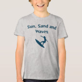 T - Shirt Sun, Sand und Waves (Vorderseite)
