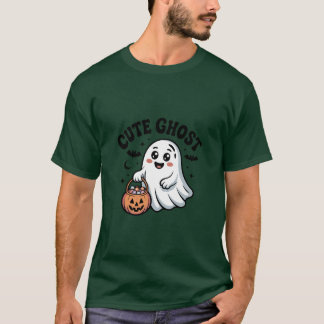 T-Shirt Süßer Geist Halloween Süßigkeiten Cartoon