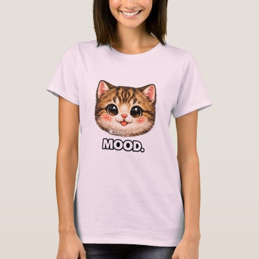 T-Shirt - SÜßes KÄTZCHEN MIT STIMMUNG  (Vorderseite)