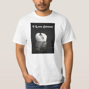T - Shirt Swan Schwimmen, I Liebe Swans