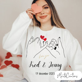 t-shirt sweater for him and her on Valentine's Day