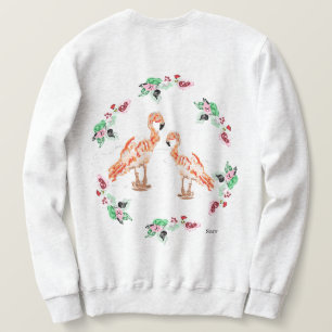 T - Shirt / Sweatshirt : Flamingos mit Wein und Ro
