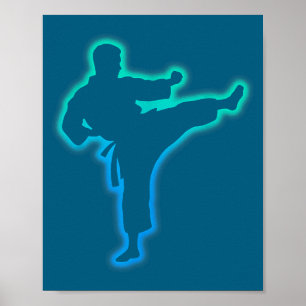 T-Shirt Taekwondo Bekleidung Kampfsport Karate Poster