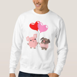 T - Shirt "Tangled Hearts" (Cartoon Schweine)