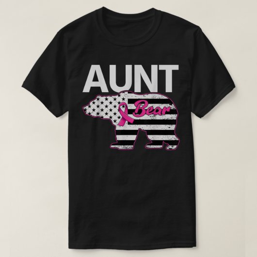 T-Shirt Tante Bär Brustkrebs Awaren (Design vorne)