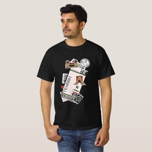 T Shirt tehran iran persia travel (Vorne ganz)