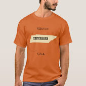 T - Shirt - Tennessee Karte mit Stadt (Vorderseite)