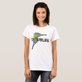 T Shirt Tennis Ball Racket Doppelspiel (Vorne ganz)