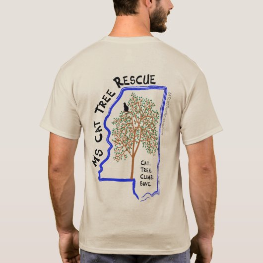 T - Shirt, Textlogofront, Kartenlogorückseite T-Shirt (Rückseite)