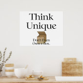 T-SHIRT Think einzigartig Poster (Küche)