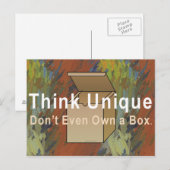 T-SHIRT Think einzigartig Postkarte (Vorne/Hinten)