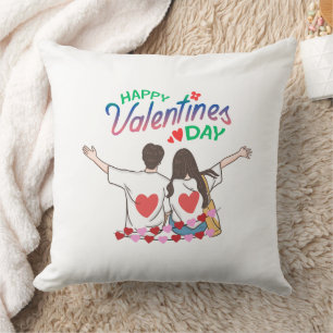 T - Shirt Throw Kissen Geschenk für den Valentinst