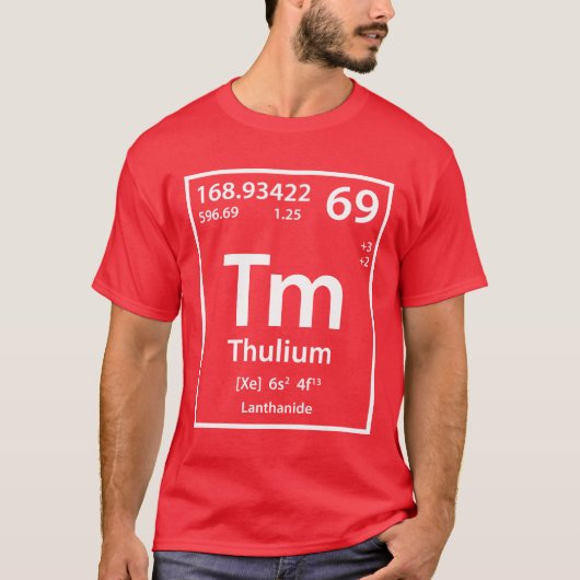 T - Shirt Thulium Element (weiß) (Vorderseite)