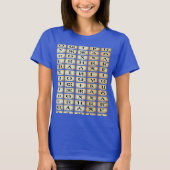 T-shirt tifinagh Kabylisch Basic Frau blaues (Vorderseite)