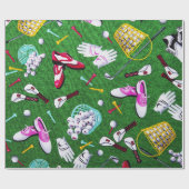 T-Shirt Time Girly Golf Geschenkpapier (Flach)