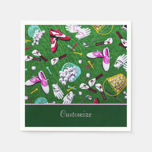 T-Shirt Time Girly Golf Serviette (Vorderseite)