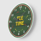T-Shirt Time Golf Clock Große Wanduhr (Winkel)