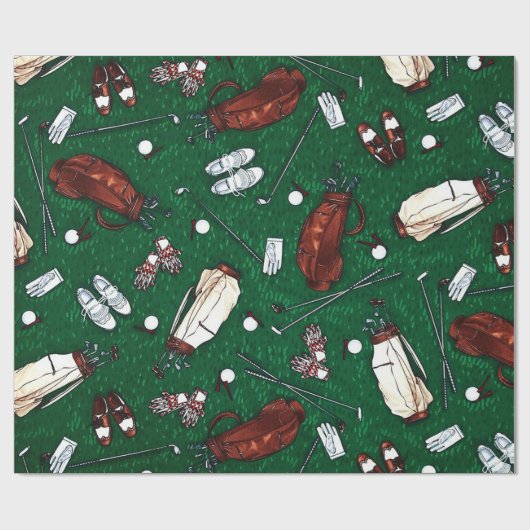 T-Shirt Time Golf Geschenkpapier (Flach)