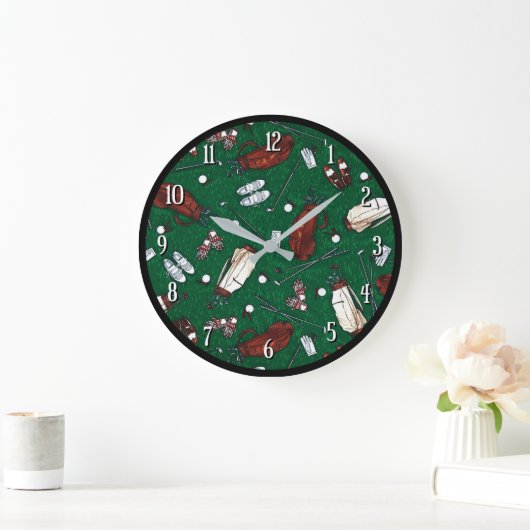 T-Shirt Time Golf Große Wanduhr (Zuhause)