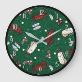 T-Shirt Time Golf Große Wanduhr (Vorderseite)