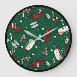 T-Shirt Time Golf Große Wanduhr