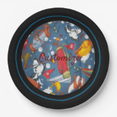 T-Shirt Time Golf Muster 2 Pappteller (Vorderseite)