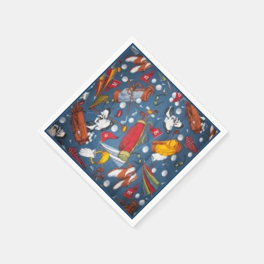 T-Shirt Time Golf Pattern Napkins Serviette (Ecke)