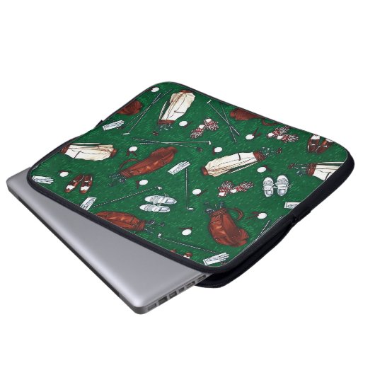 T-Shirt Time Golf Patterns Notebook Sleeve (Vorne Knopf)