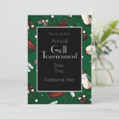 T-Shirt Time Golf Turnier Einladung (Stehend Vorderseite)