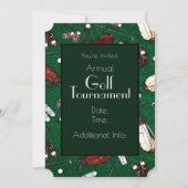 T-Shirt Time Golf Turnier - Grüne Einladung (Vorderseite)