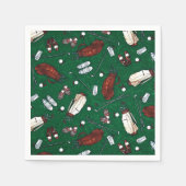 T-Shirt Time Green Golf Pattern Napkins Serviette (Vorderseite)
