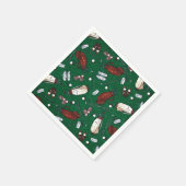 T-Shirt Time Green Golf Pattern Napkins Serviette (Ecke)