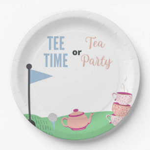 T-Shirt Time or Tea Party Gender Reveal Paper Tell Pappteller