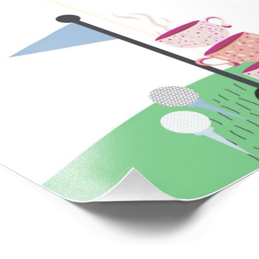 T-Shirt Time or Tee Party Guest Guessing Poster (Ecke)