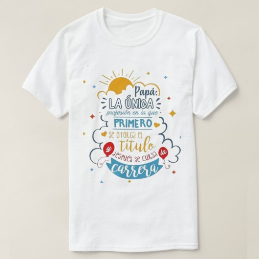 T-shirt to celebrate Father's Day with Dad (Design vorne)
