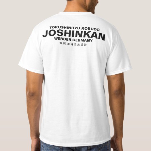 T-Shirt Tokushinryu, Kobudo, Joshinkan, white (Rückseite)