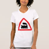 T - Shirt "Train Road Sign Womens" (Vorderseite)
