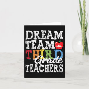 T-Shirt-Traumteam der dritten Klasse Aka 3. Klasse Karte