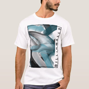 T - Shirt Trend Abstrakt Art Blue Ozean