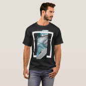 T - Shirt Trend Abstrakt Blauer Ozean (Vorne ganz)