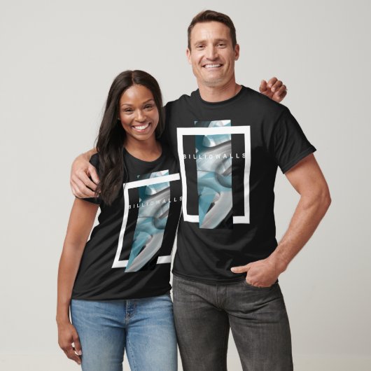 T - Shirt Trend Abstrakt Blauer Ozean (Unisex)