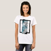 T - Shirt Trend Abstrakt Blauer Ozean (Vorne ganz)