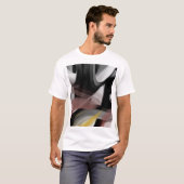 T - Shirt Trend Abstrakt Schwarz-weiß Powdery (Vorne ganz)