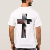 T - Shirt Trend Abstrakt Schwarz-weiß Powdery (Rückseite)