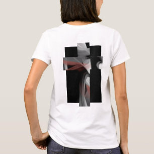 T - Shirt Trend Abstrakt Schwarz-weiß Powdery