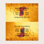 T-SHIRT treten oben jene Stiefel Visitenkarten (Außenseite Aufgefaltet)